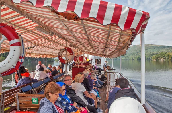 Stirling Grote Britain August 2019 Foto Van Passagiers Oude Stoomboot — Stockfoto