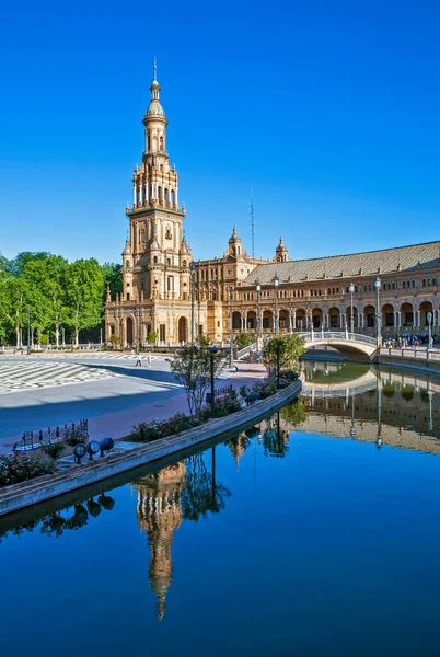 Seville España Mayo 2013 Plaza España Conjunto Ciudades Estilo Neo — Foto de Stock