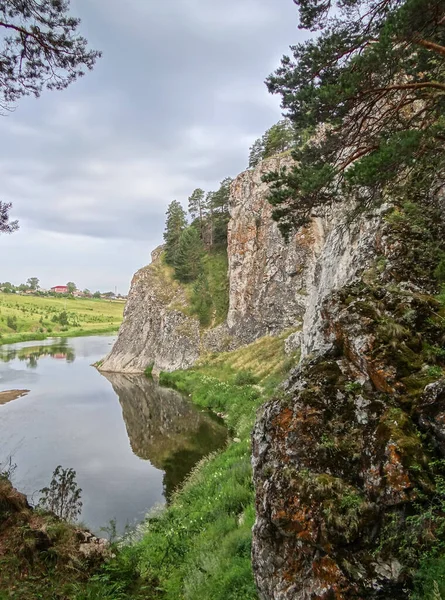 Shaytan Rock River Green Aramashevo Russia — Stok fotoğraf