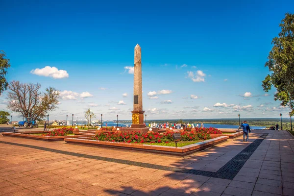 Nizhny Novgorod Rússia Julho 2019 Foto Obelisco Homenagem Minin Pozharsky — Fotografia de Stock