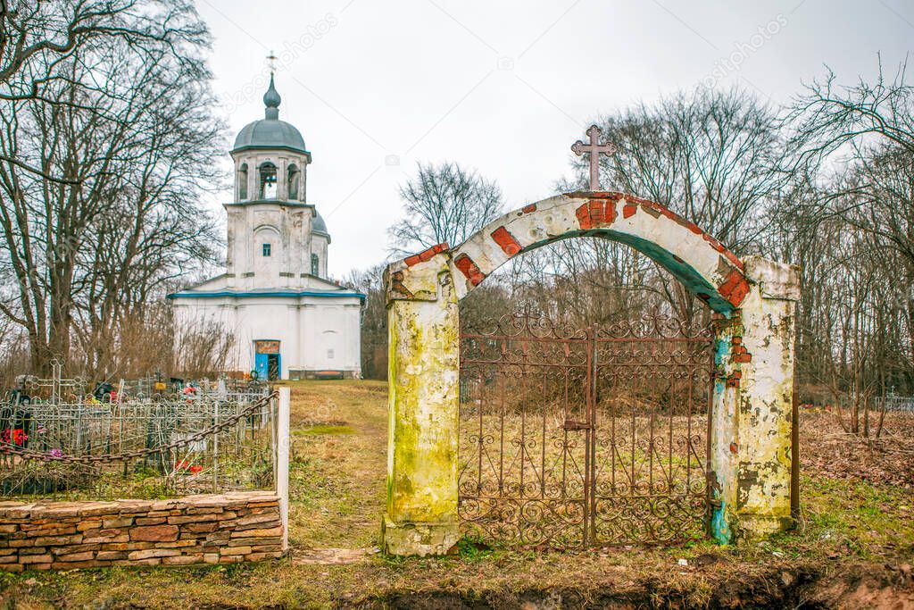 Church of the Assumption. The village of Korostyn. Shimsky district. Novgorod region. Russia