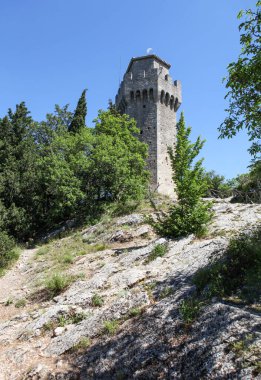 Tower Montale veya Terza-Torre. San Marinodate Cumhuriyeti Çekim Tarihi 16 Haziran 2012