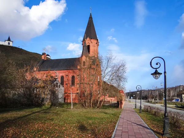 Romersk Katolska Polska Kyrkan Den Heliga Treenigheten Det Tobolsk Tyumenregionen — Stockfoto