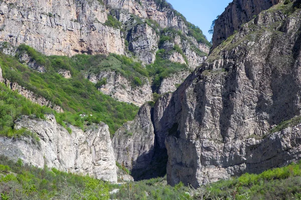 Porte Karmadon Point Entrée Vers Partie Étroite Gorge Gorge Karmadon — Photo