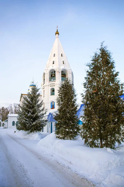 Bell Tower Vvedensky Cathedral Cheboksary Chuvash Republic Russia February 2021 — Stock Photo, Image