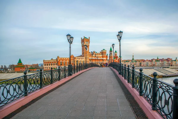 Resurrection Bridge Malaya Kokshaga Bruges Embankment View Republican Puppet Theater — Stock Photo, Image