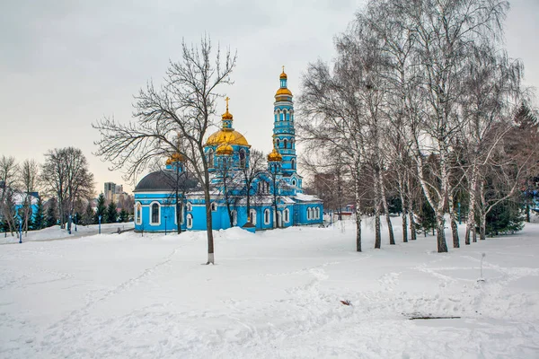 Katedrála Narození Panny Marie Ufa Republika Bashkortostan Rusko Března 2021 — Stock fotografie