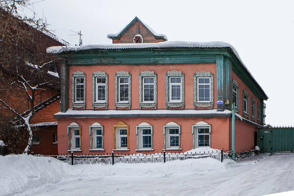 Girişimci Nin Karlı Evi Kolodkin Nizhny Tagil Sverdlovsk Bölgesi Rusya — Stok fotoğraf