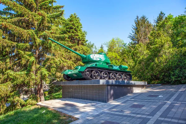 Tank Entrance War Memorial Pyatigorsk Stavropol Region Russia May 2021 — Stock Photo, Image