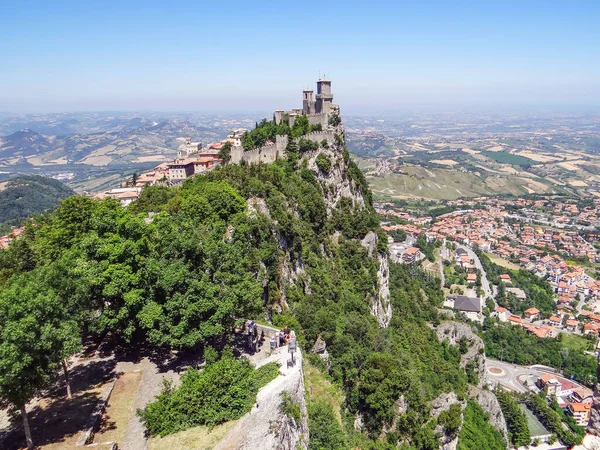 Die Festung Guaita Rocca Auf Dem Monte Titano San Marino — Stockfoto