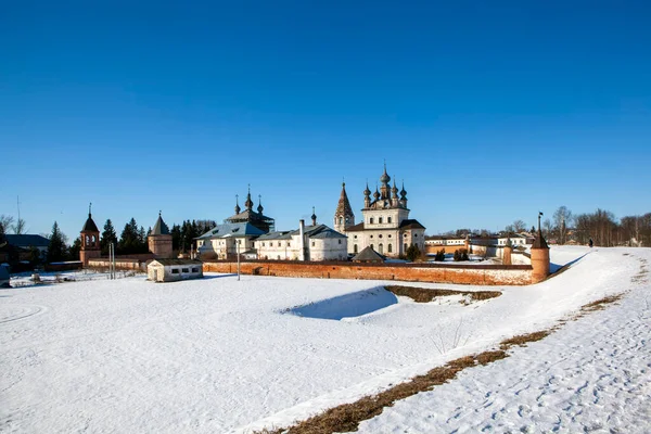 Monastério Arcanjo Miguel Yurievsky Yuryev Polsky Região Vladimir Rússia Março — Fotografia de Stock