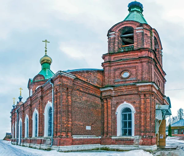 Kostel Pokrovskaya Old Believer Rzev Oblast Tver Rusko Ledna 2021 — Stock fotografie