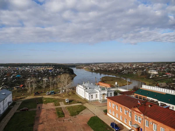 Verkhoturye Kremls Innergård Utsikt Från Klocktornet Verkhoturye Sverdlovsk Regionen Ryssland — Stockfoto