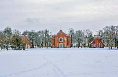 Amirallik pavyonları. Catherine Park. Tsarskoe Selo. Puşkin. Saint-Petersburg, Rusya. 21 Ocak 2021