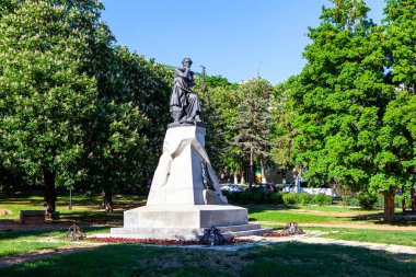 Lermontov anıtı. (1889) Pyatigorsk. Stavropol bölgesi. - Rusya. 20 Mayıs 2021