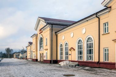 Rzhev-Baltık İstasyonu. Rzhev, Tver bölgesi. - Rusya. 3 Ocak 2021