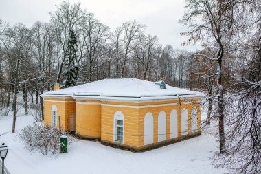 Akşam salonu. Yukarıdan bak. Puşkin. St. Petersburg 'da. - Rusya. 21 Ocak 2021