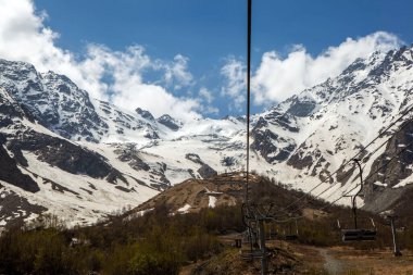 Skaz buzulu. Tseyskoe Boğazı. Kuzey Osetya. - Rusya. 16 Mayıs 2021