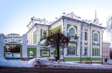 Sanat Müzesi, Efremov 'un evi. Cheboksary 'de. Chuvash Cumhuriyeti. - Rusya. 15 Şubat 2021