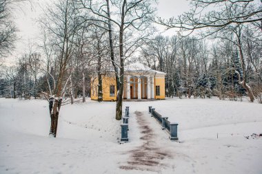 Pavilion Konser Salonu. Catherine Park. Tsarskoe Selo. Puşkin. St. Petersburg 'da. - Rusya. 21 Ocak 2021