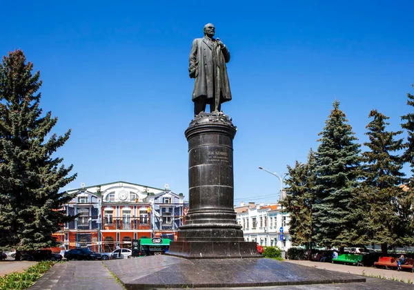 Monument Voor Met Lenin Vladikavkaz Noord Ossetië Rusland Mei 2021 — Stockfoto