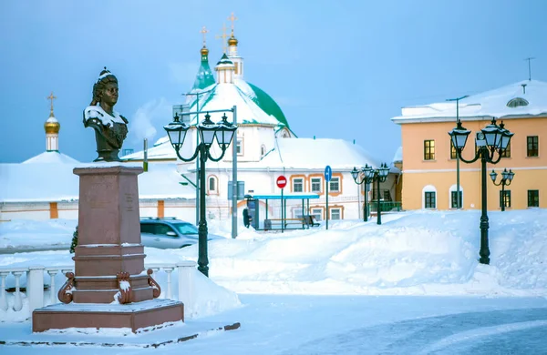 Denkmal Für Katharina Tscheboksary Republik Tschuwaschien Russland Februar 2021 — Stockfoto