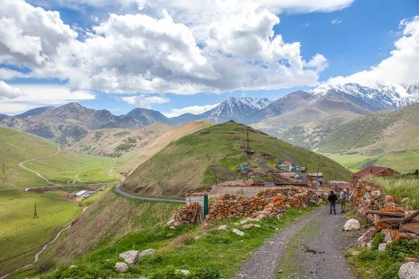 Kamunta Köyü Digoria Dağı Kuzey Osetya Rusya Mayıs 2021 — Stok fotoğraf