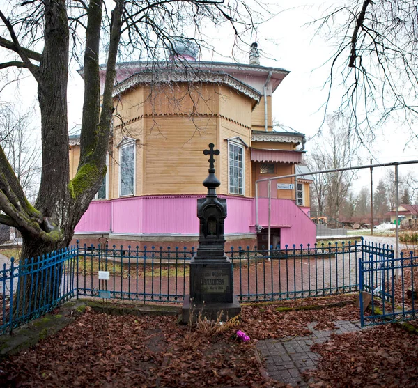 Sepoltura Della Principessa Balashova Alla Chiesa Alexander Nevsky Volosovo Regione — Foto Stock