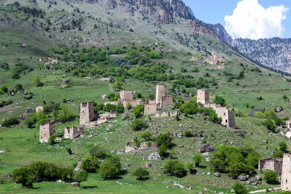 Egikhal Kulesi Kompleksi Dzheyrakh Bölgesi Ingushetia Cumhuriyeti Rusya Mayıs 2021 — Stok fotoğraf