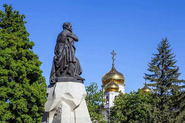 Monument Voor Lermontov 1889 Pyatigorsk Stavropol Regio Rusland Mei 2021 — Stockfoto