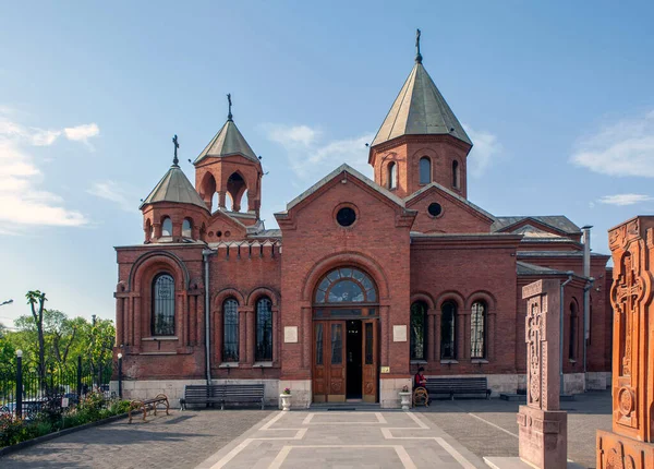 Igreja Armênia Surb Grigor Lusavorich Igreja São Gregório Iluminador Vladikavkaz — Fotografia de Stock