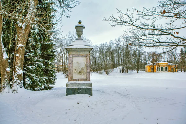 Tsarskoe Selo Ρωσια Ιανουαριου 2021 Φωτογραφία Από Μνημείο Του Λάνσκι — Φωτογραφία Αρχείου
