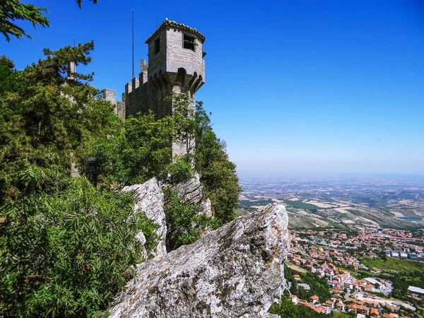 Chesta Fratta Kulesi Monte Titano Daki Kinci Torre San Marino — Stok fotoğraf