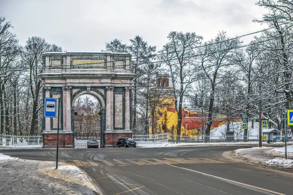 Oryol Gate Catherine Park Pushkin Zarskoe Selo San Pietroburgo Russia — Foto Stock