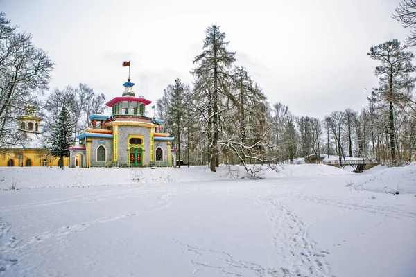 Creaky Gazebo Catherine Park Tsarskoe Selo Pushkin Petersburg Russia January — Stock Photo, Image