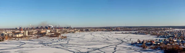 Panorama Nizhny Tagil Och Dammen Från Lysaya Fox Berget Sverdlovsk — Stockfoto
