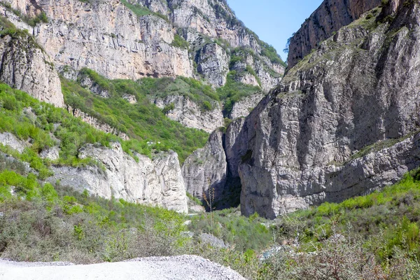 Porte Karmadon Point Entrée Vers Partie Étroite Gorge Gorge Karmadon — Photo