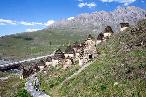 Kuolleiden Kaupunki Tai Dargavssky Hautaavat Hautausmaan Dargavs Pohjois Ossetiassa Venäjältä — kuvapankkivalokuva