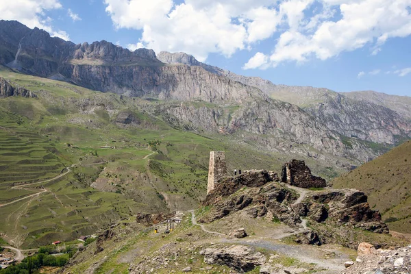 Kurt Tag Kuleleri Kurtat Boğazı Kuzey Osetya Rusya Mayıs 2021 — Stok fotoğraf