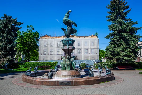 Dançando Soslan Tigela Uatsamonga Fonte Monumento Nart Soslan Vladikavkaz Ossétia — Fotografia de Stock