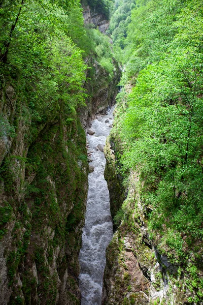 Kanion Akhsinta Uruchoński Kanion Wąwóz Digorskoe Północna Osetia Rosja Maja — Zdjęcie stockowe