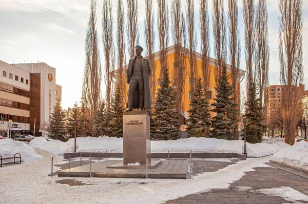 Monument Felix Edmundovich Dzerzhinsky Ufa Republic Bashkortostan Russia March 2021 — Stock Photo, Image
