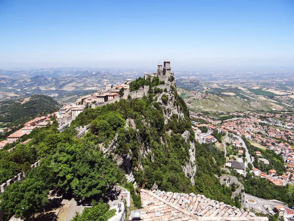 Die Festung Guaita Rocca Auf Dem Monte Titano San Marino — Stockfoto