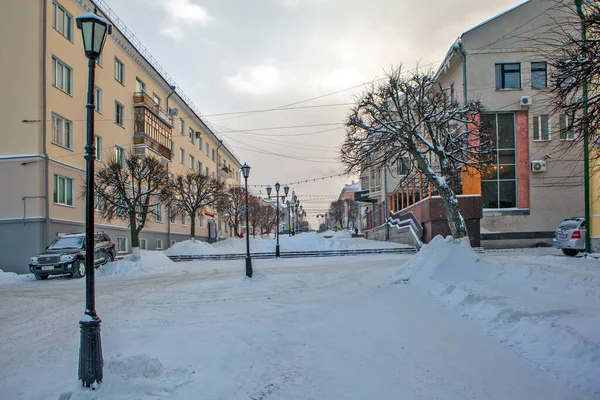 Boulevard Merchant Efremov Uma Rua Pedonal Bairro Histórico Cidade Cheboksary — Fotografia de Stock