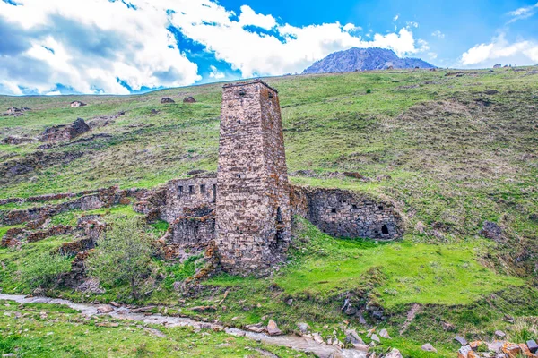 Torre Inferior Nas Margens Rio Komidon Complexo Arquitetônico Medieval Edifícios — Fotografia de Stock