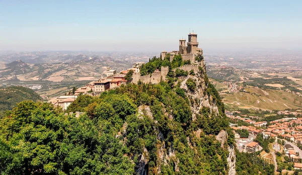 Guaita Fortress Rocca Mount Titano Republic San Marinodate Shooting June — Stock Photo, Image