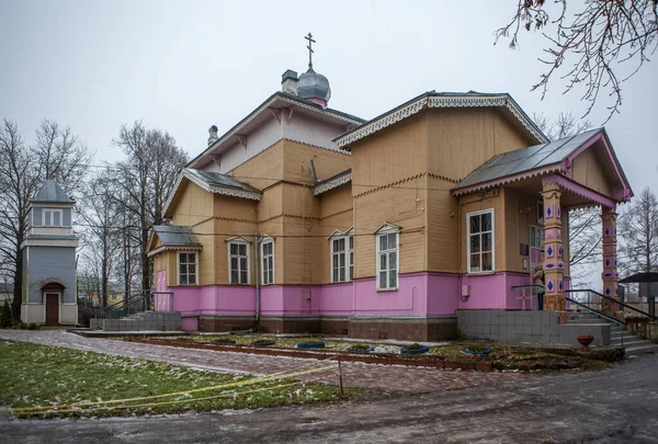 Kerk Van Alexander Nevsky Volosovo Regio Leningrad Rusland December 2020 — Stockfoto