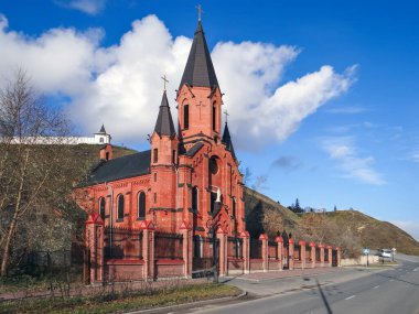 Kutsal Üçlü Roma Katolik Kilisesi. Tobolsk 'ta. Tyumen bölgesi. - Rusya. 15 Ekim 2013