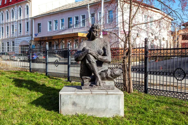 Escultura Ninfa Floresta Nizhny Tagil Região Sverdlovsk Rússia Novembro 2020 — Fotografia de Stock