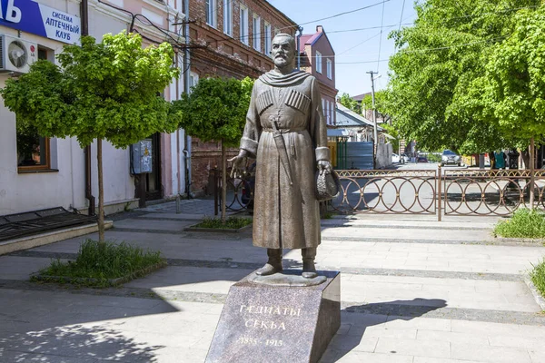 Monument Sek Gadiev Vladikavkaz North Ossetia Russia May 2021 — Stock Photo, Image